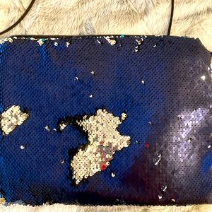 Soft sequin zipper bag